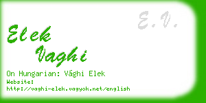 elek vaghi business card